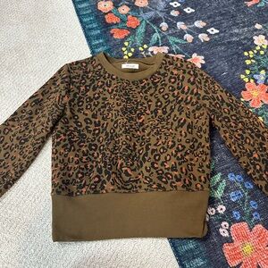 Madewell Leopard Print Sweatshirt - fits like an XS